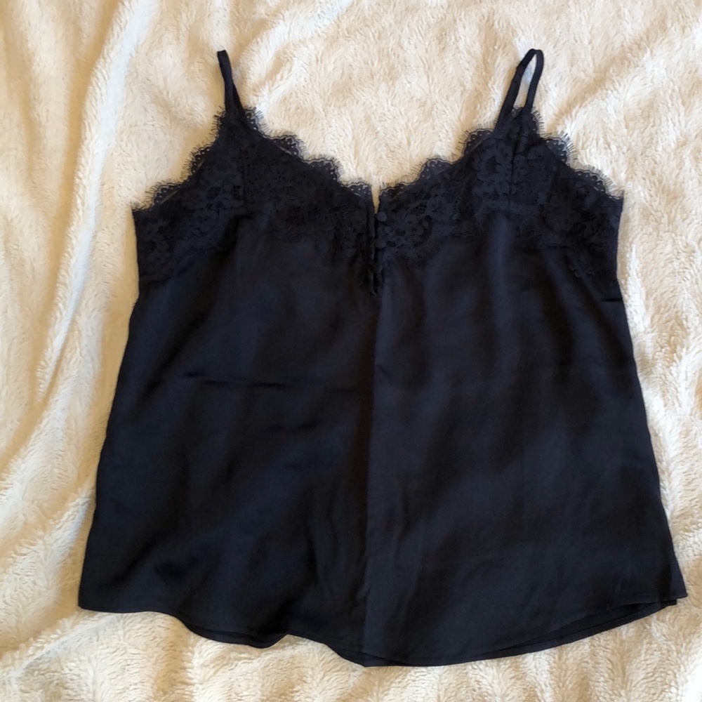 S abercrombie black lace tank